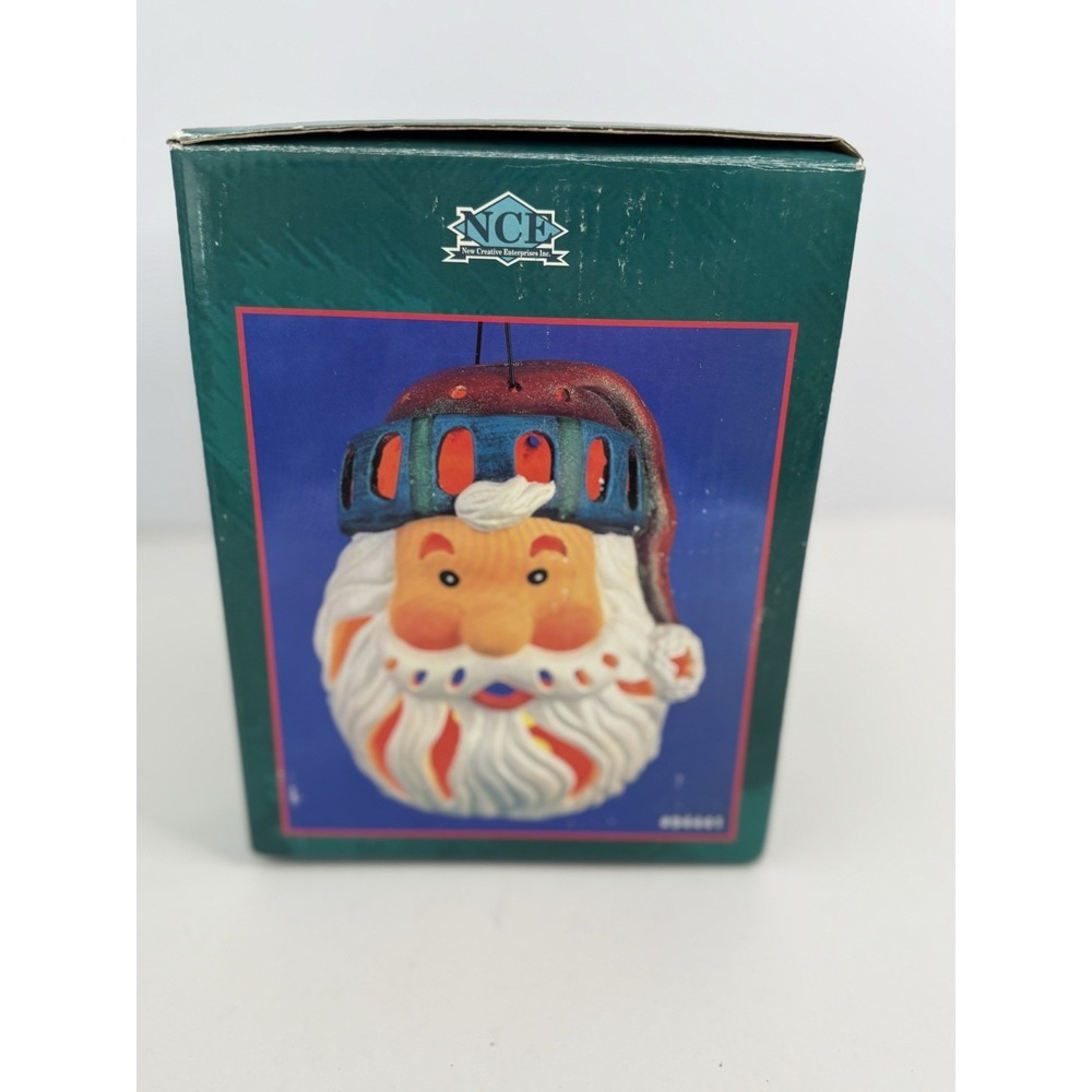 Vintage 1999 NCE Elaine Thompson "Ol' St. Nick" Ceramic Santa Luminary
